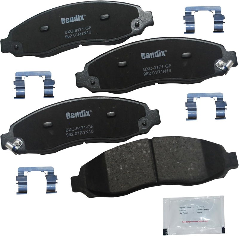 Bendix Priority1 CFC962 Ceramic Front Brake Pads for Dodge Dakota 2004-2003 - Image 1